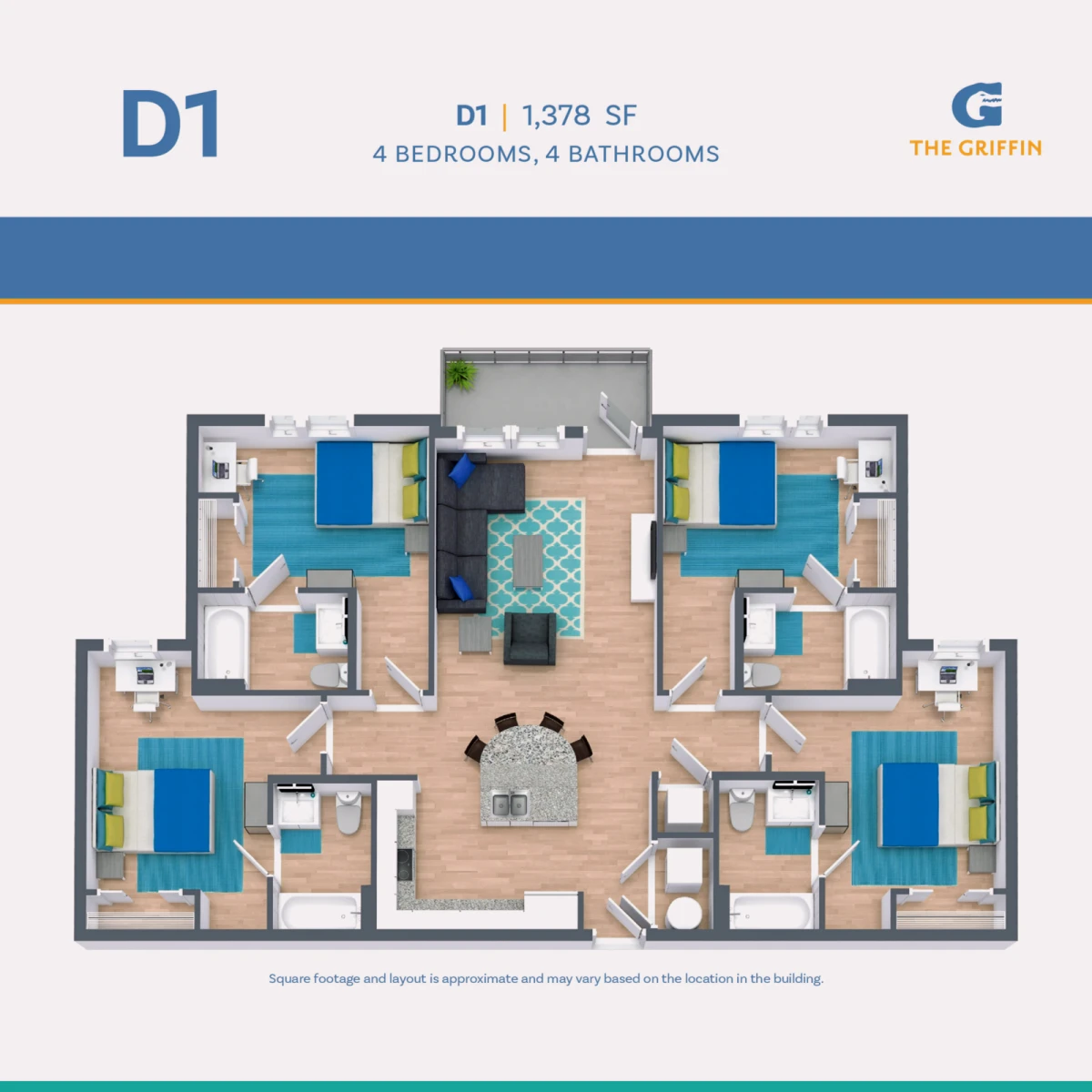 4 Rooms view 1