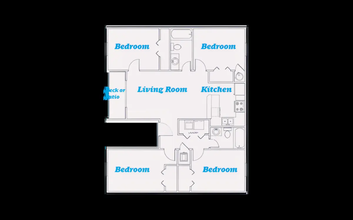 4 Rooms view 1