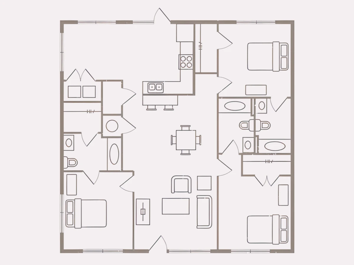 3 Rooms view 2