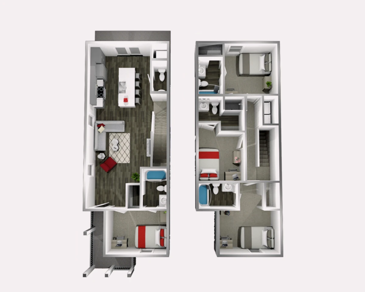 4 Rooms view 1