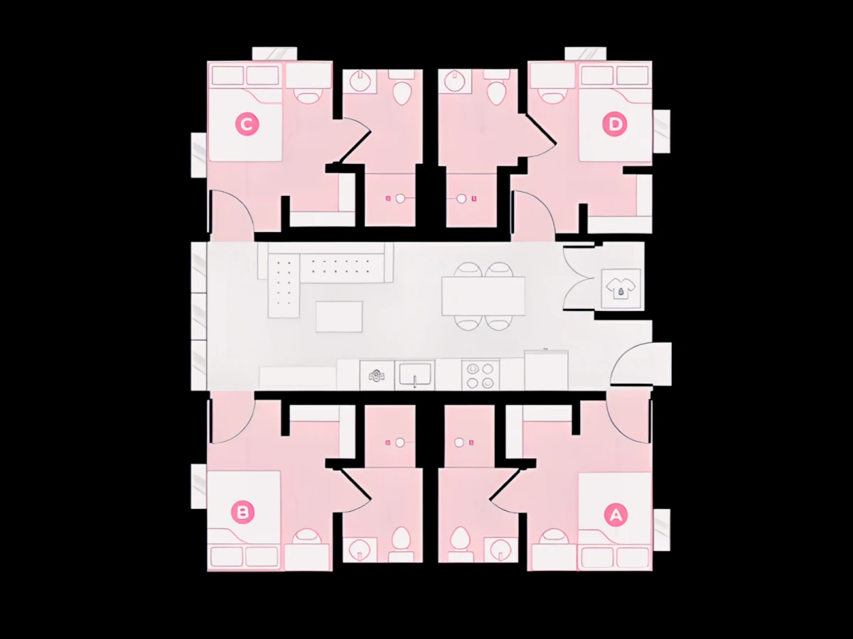 4 Rooms view 1