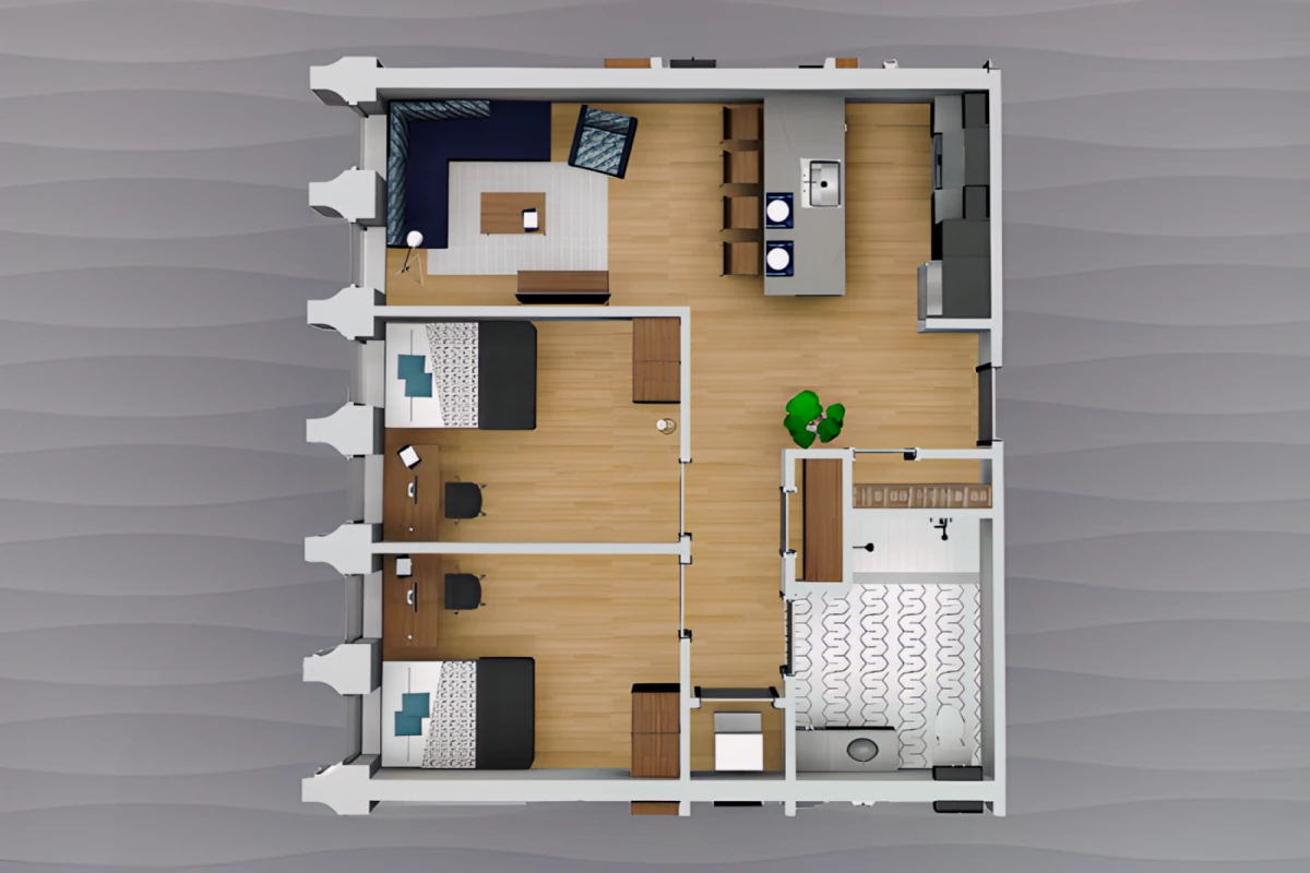 TWO Rooms view 2