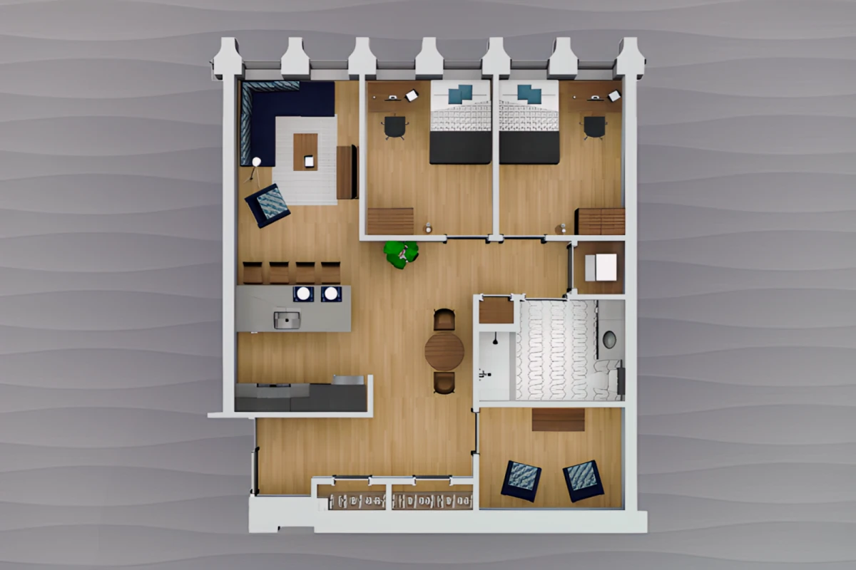 TWO Rooms view 1