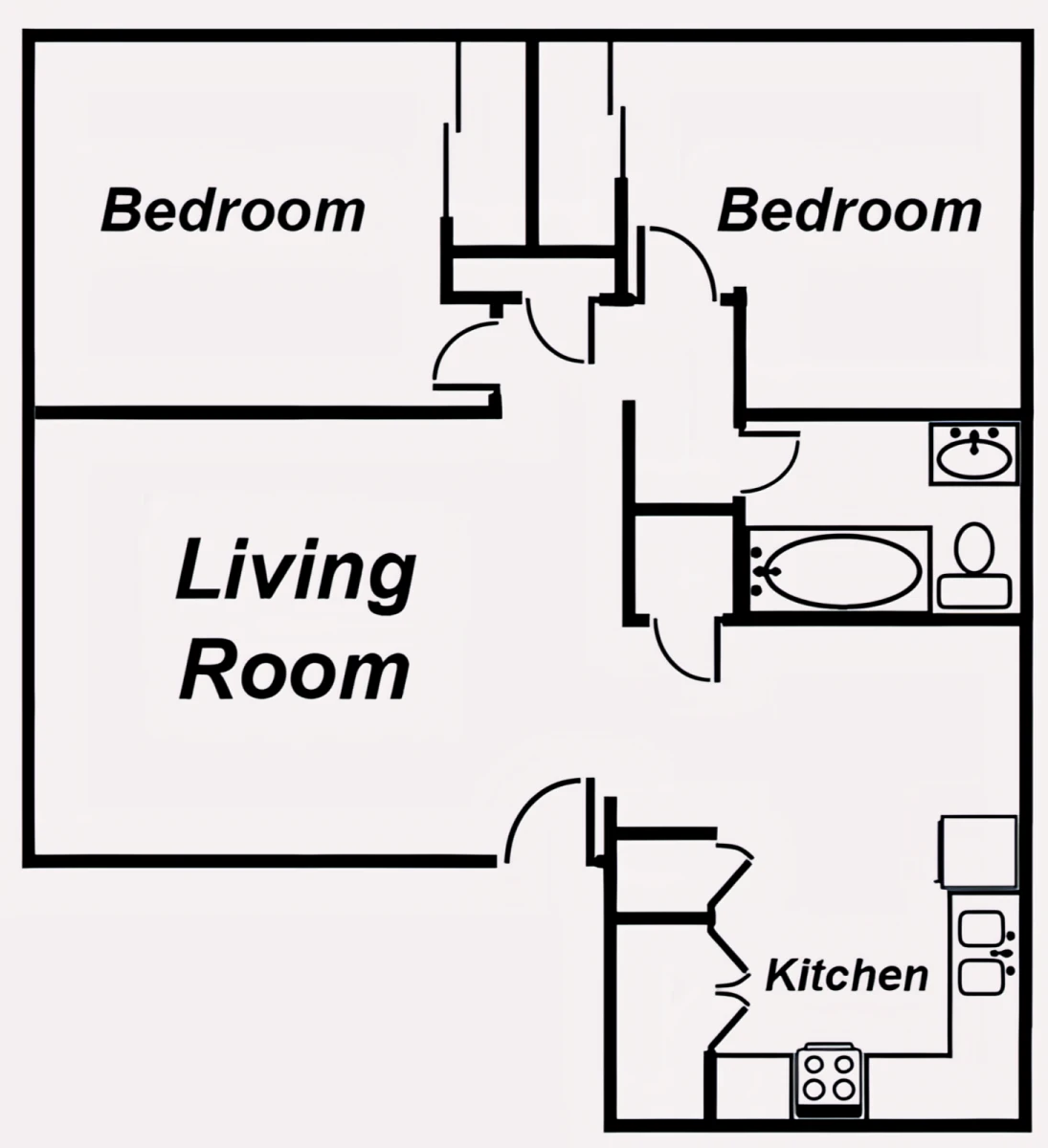 2 Rooms view 1