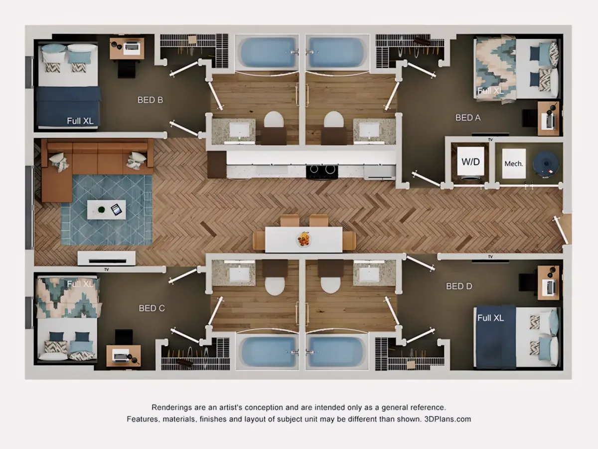 4 Rooms view 3