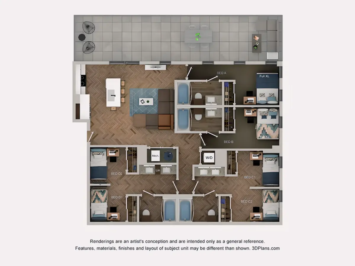 Shared Rooms view 3