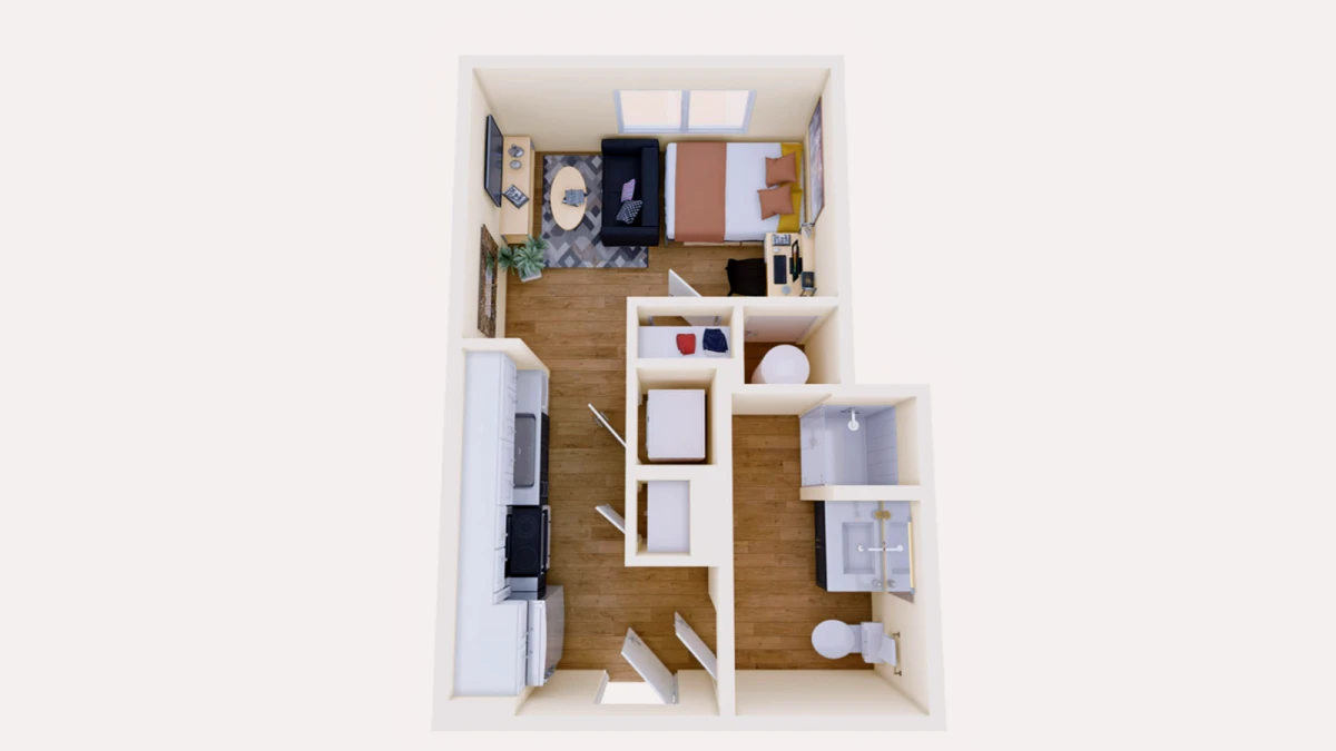 4 Rooms view 1
