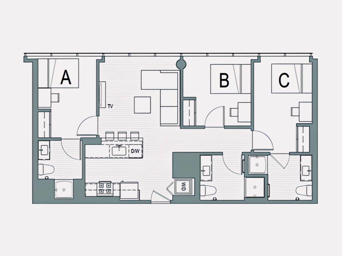 3 Rooms view 2