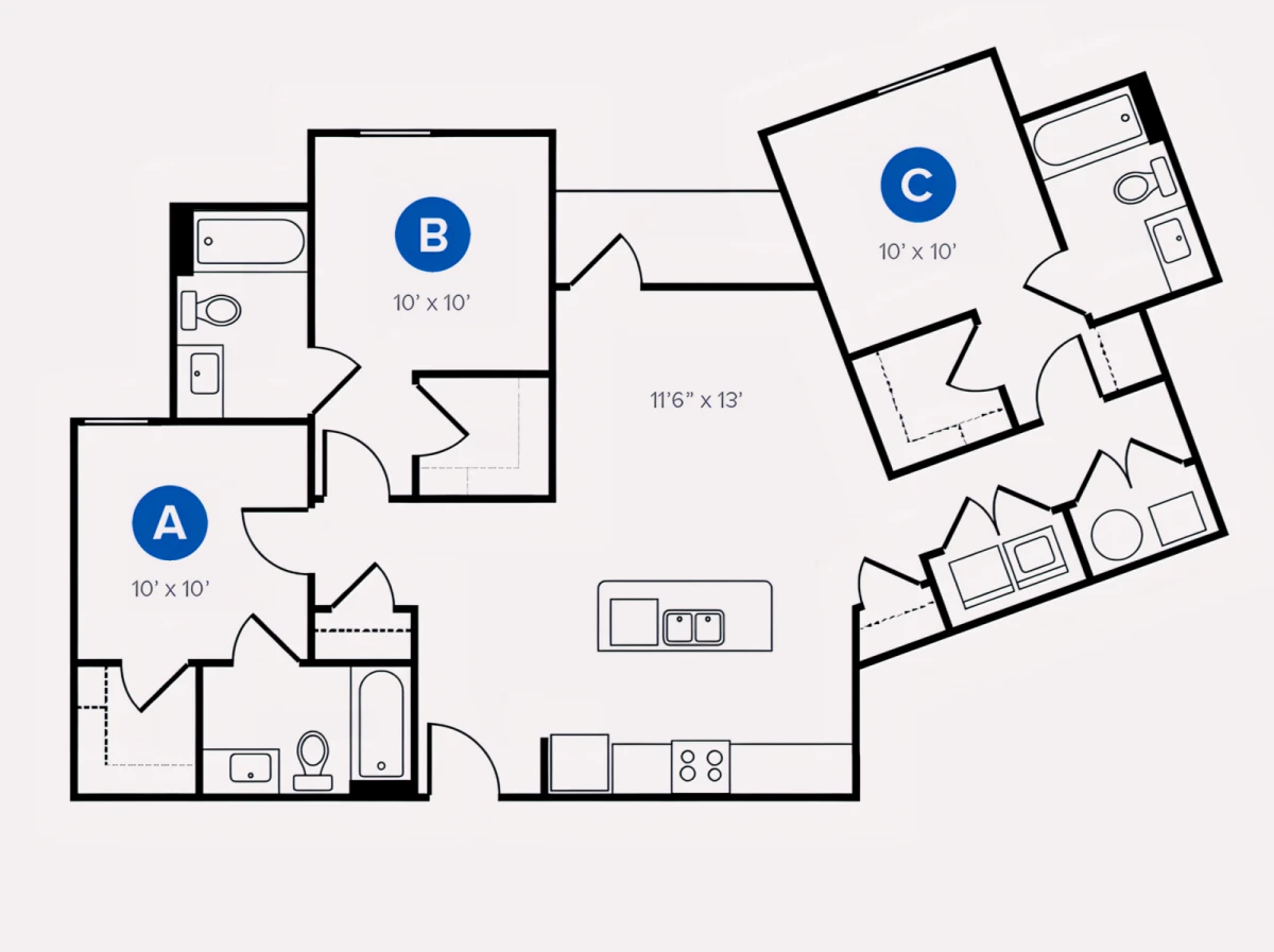 3 Rooms view 2