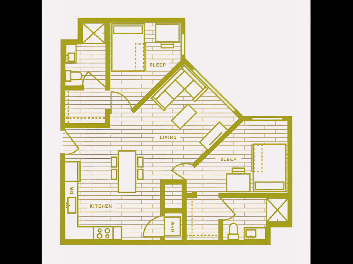 2 Rooms view 1