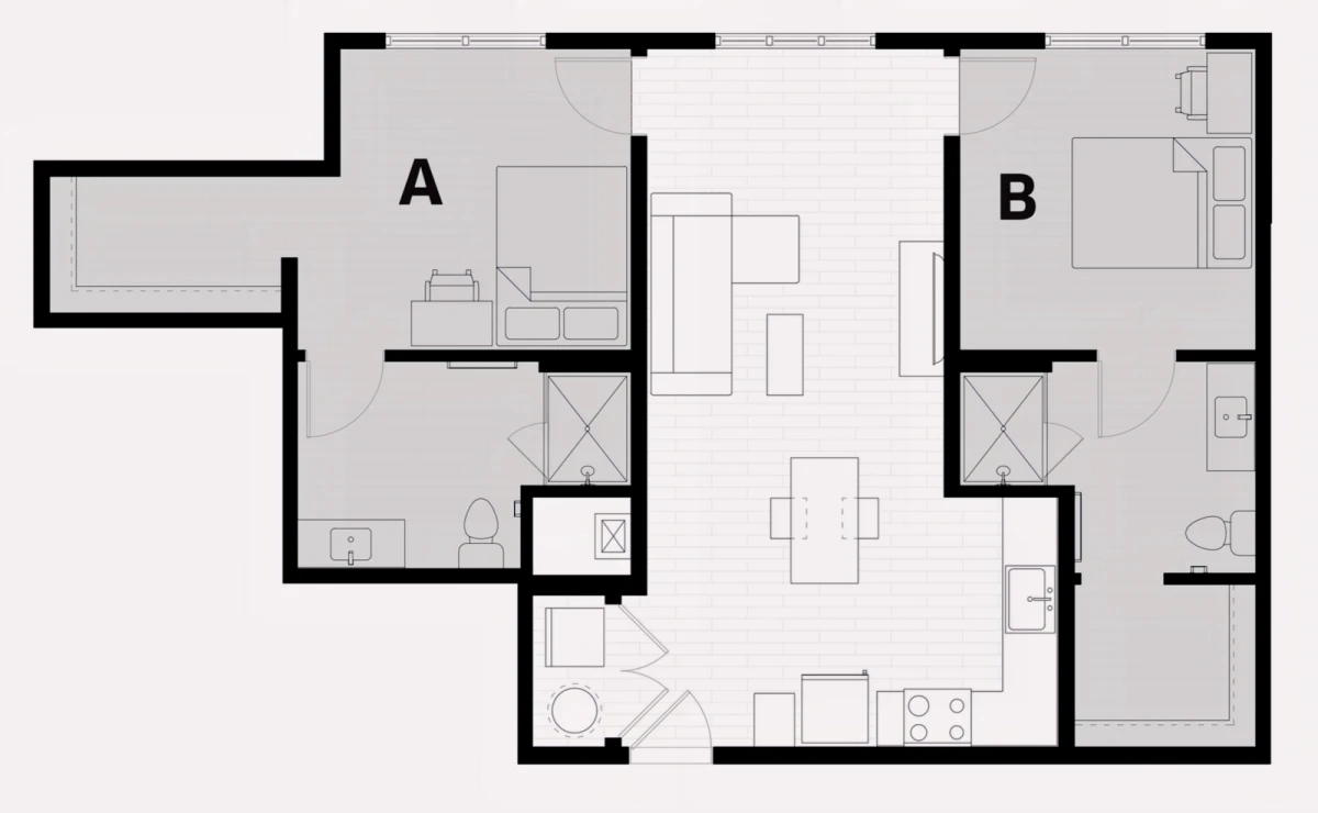 4 Rooms view 2