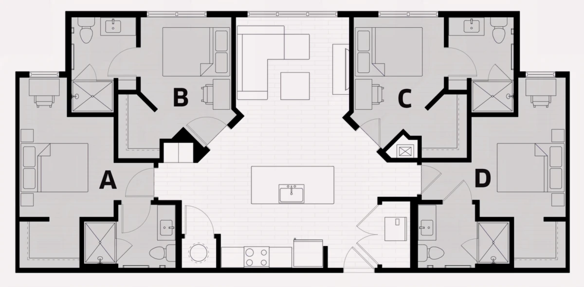 4 Rooms view 1