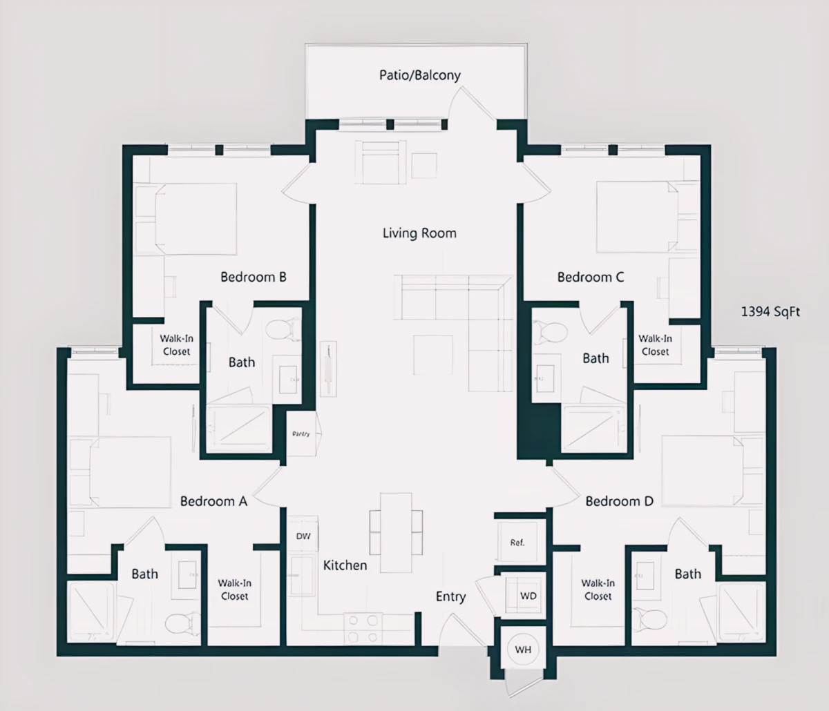 4 Rooms view 1