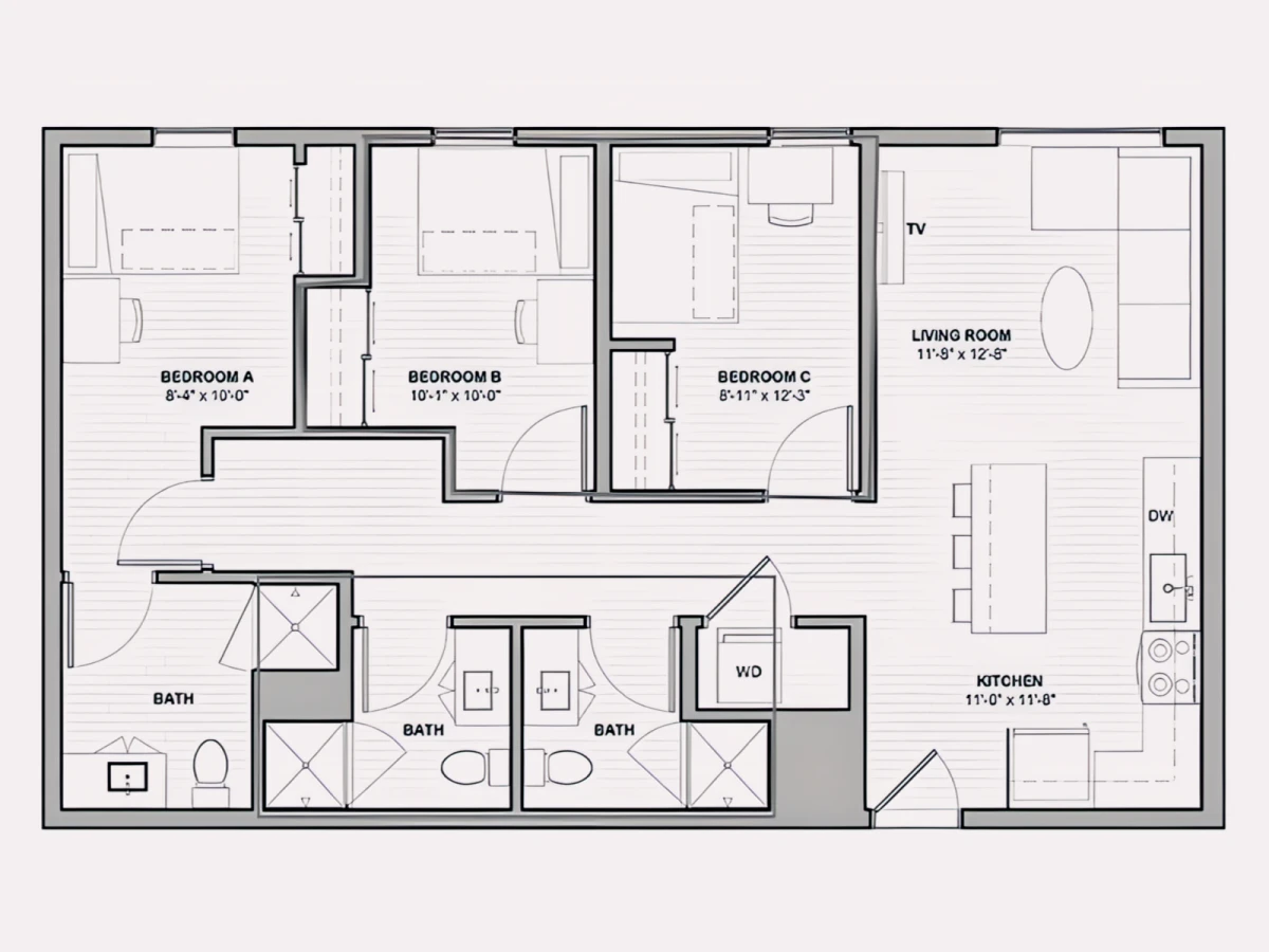 3 Bed 3 Bath