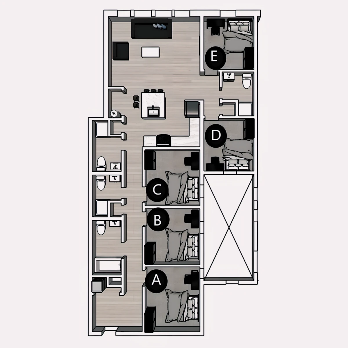 5 Rooms view 1