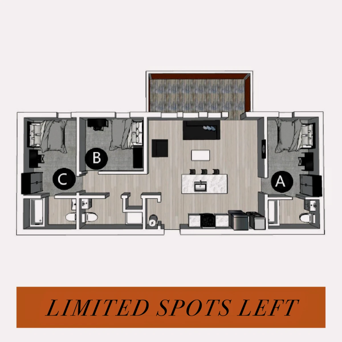 3 Rooms view 2