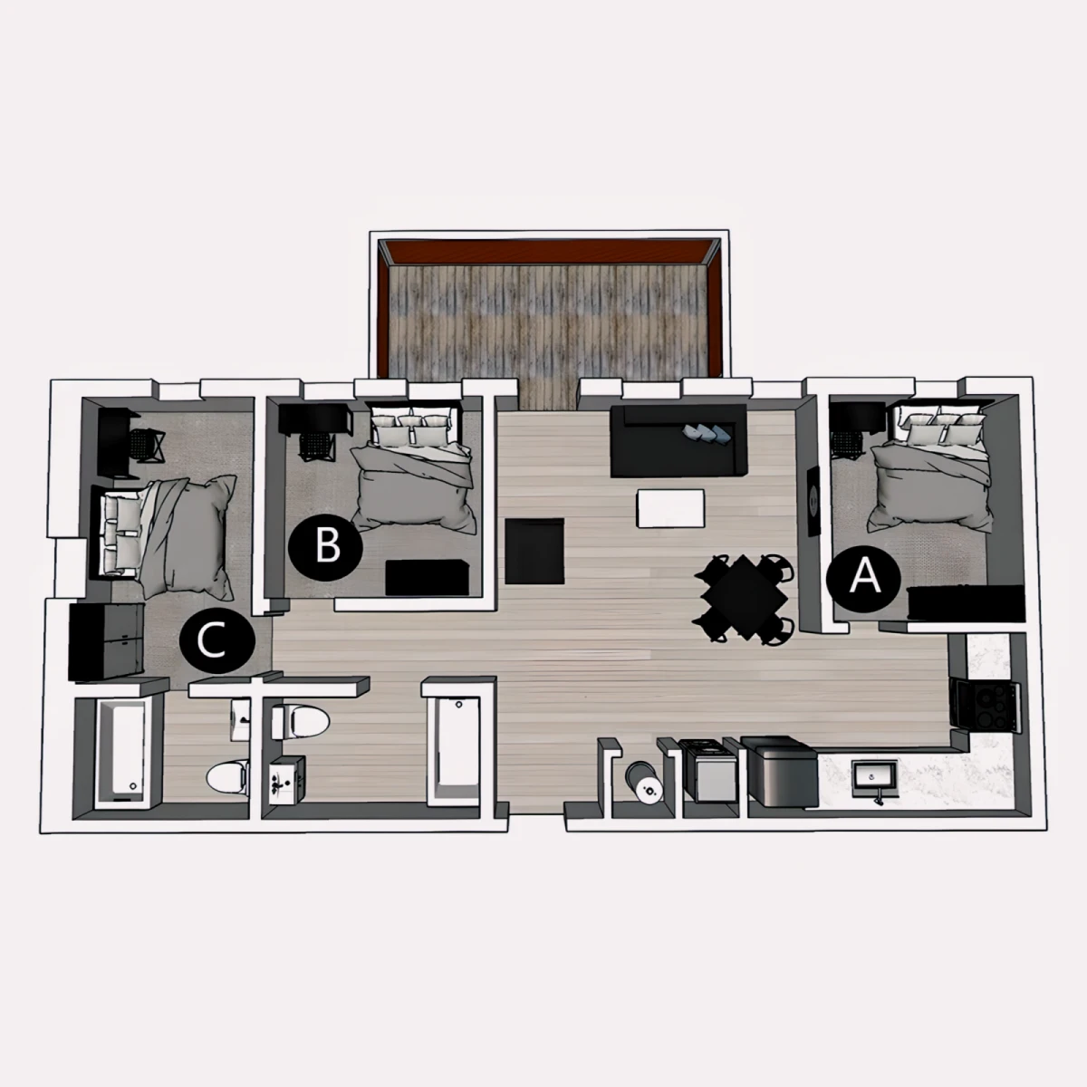 3 Rooms view 3