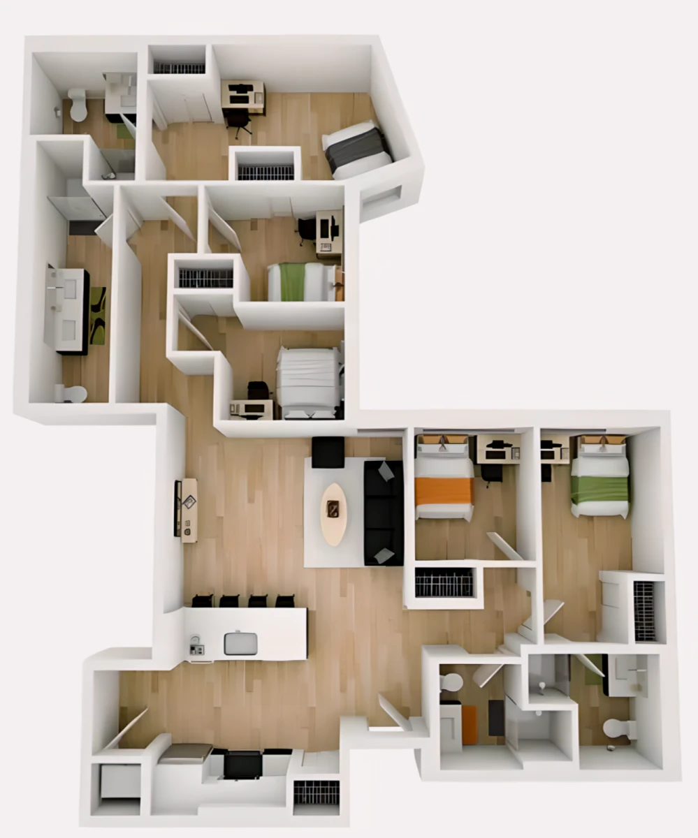 4 Rooms view 4