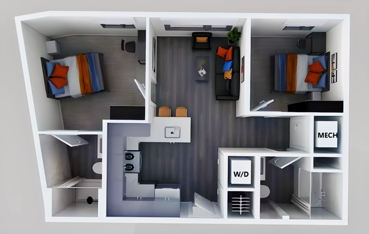 2 Bed 2 Bath The Palm