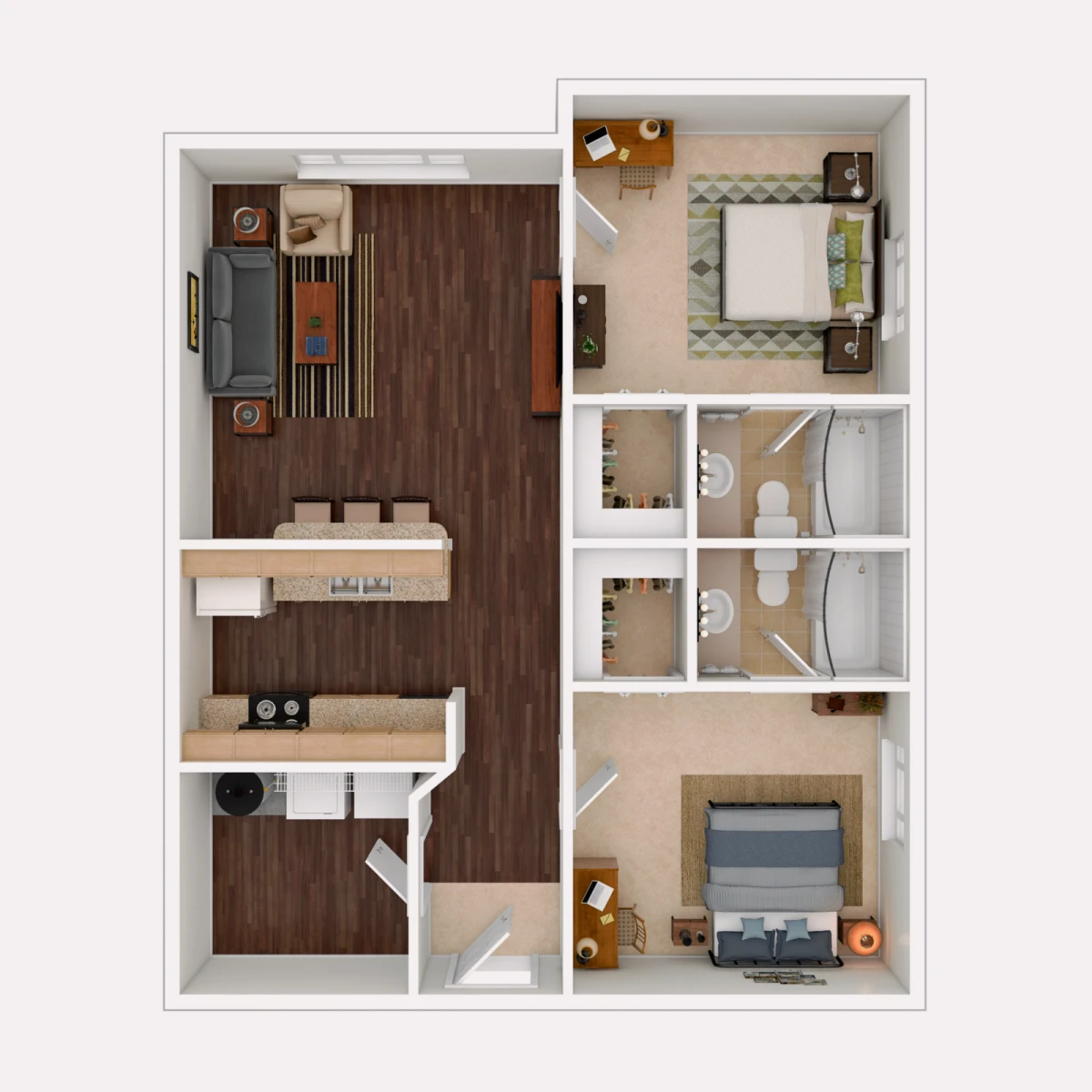 2 Rooms view 1