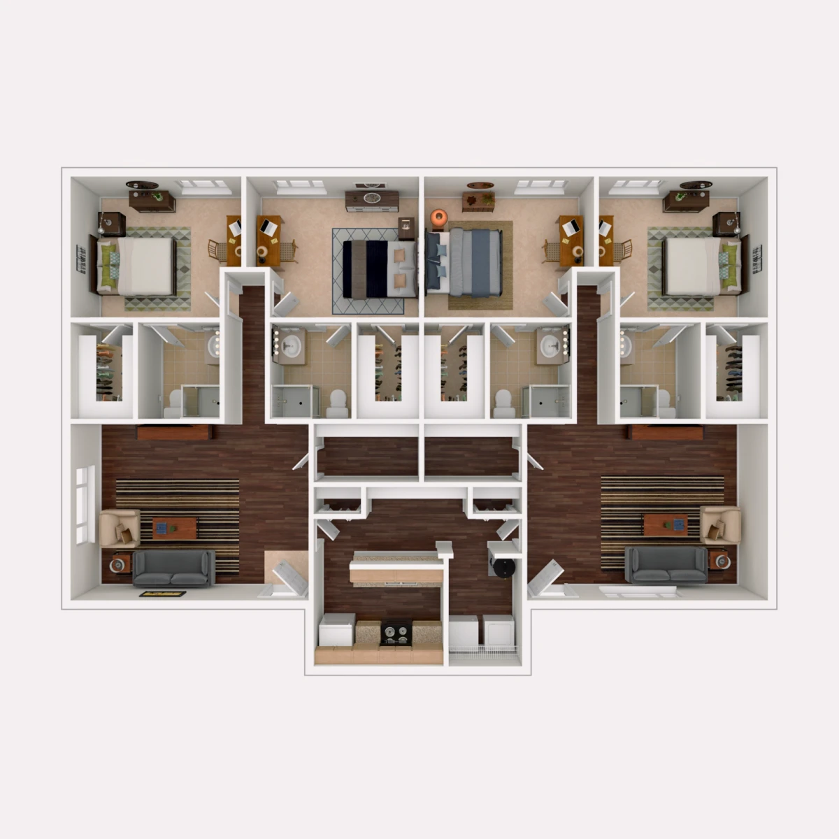 4 Rooms view 1