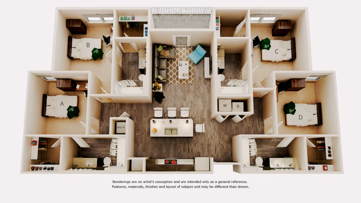 4 Rooms view 3