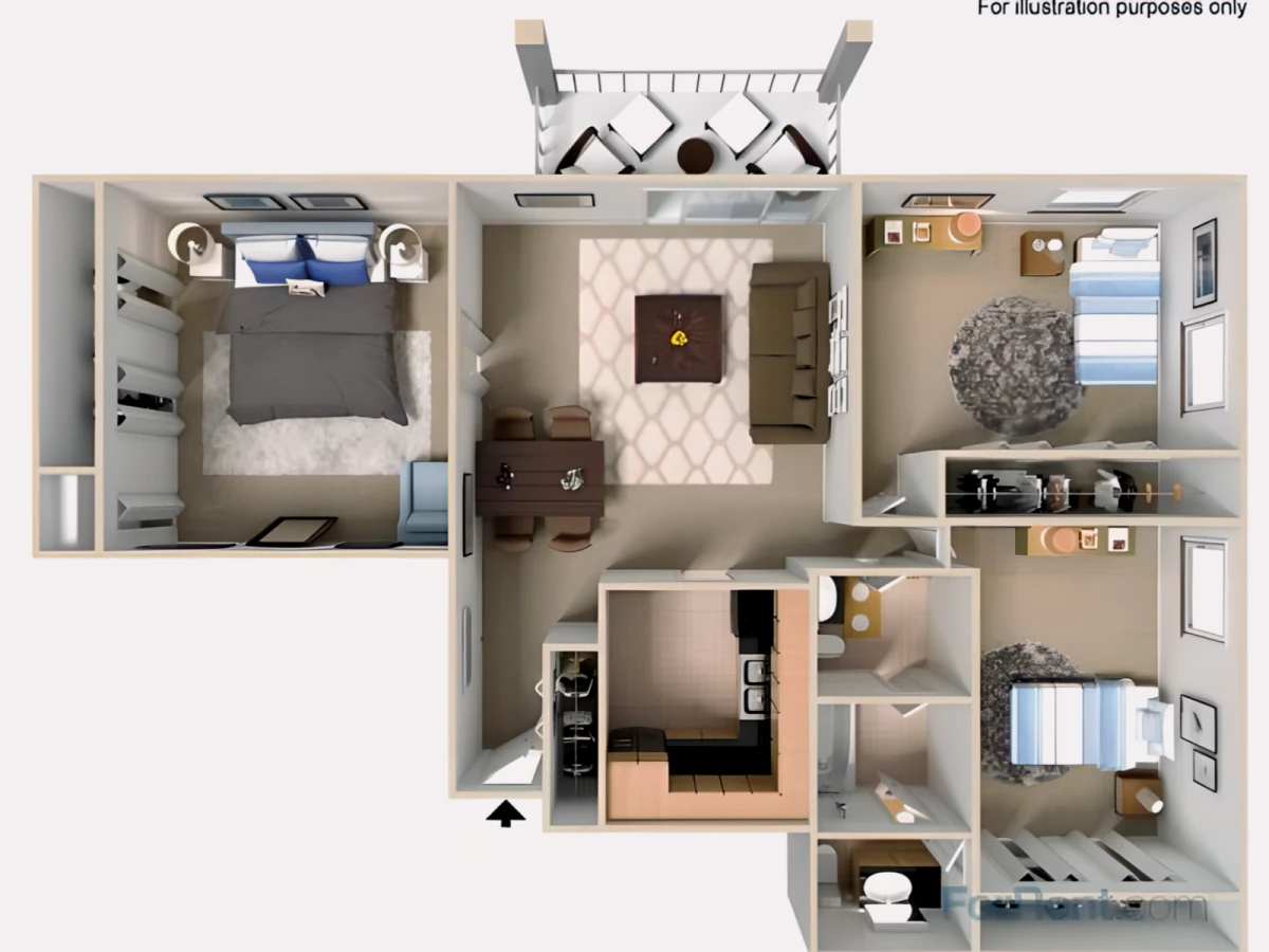 3 Rooms view 2