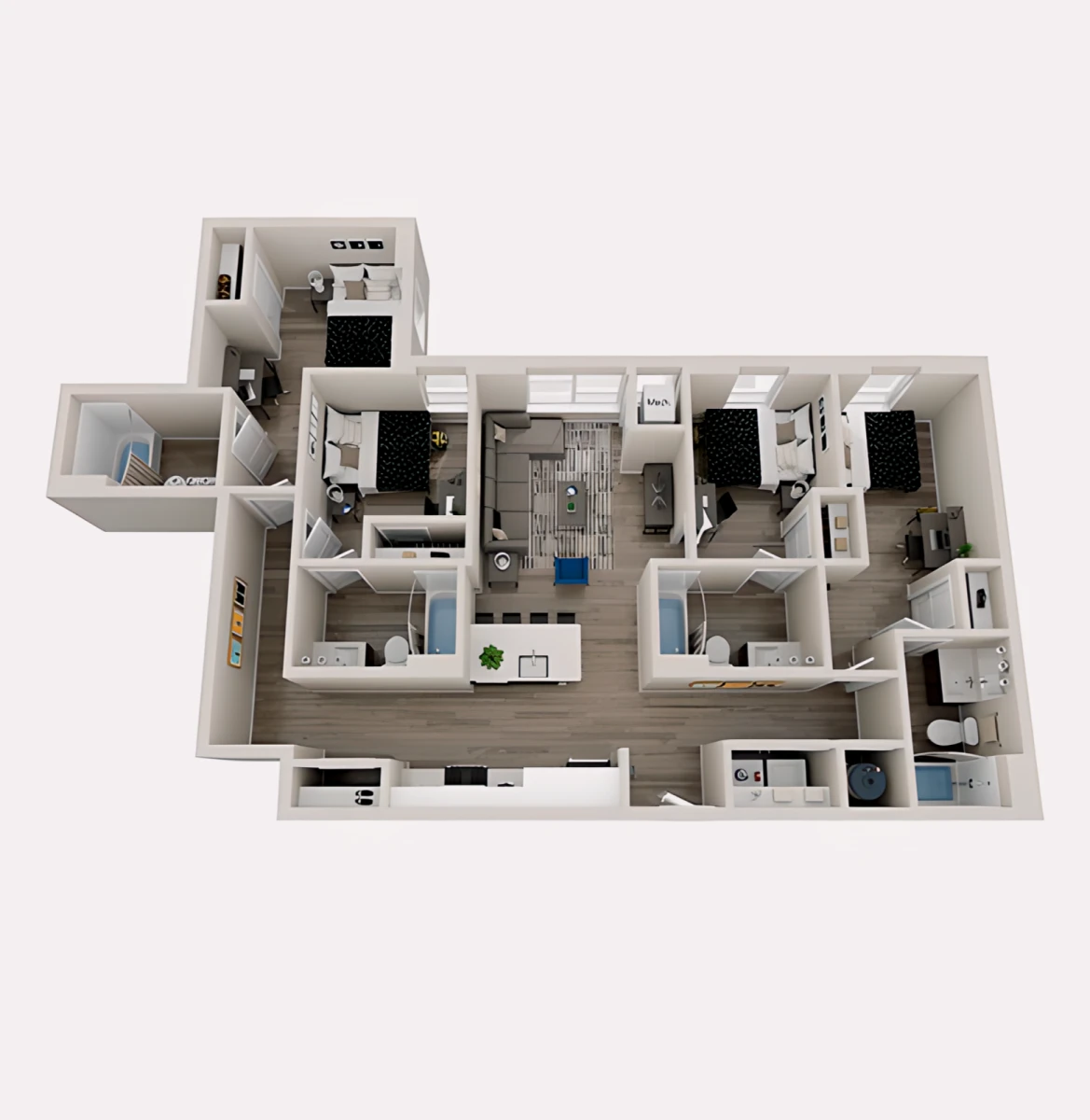 4 Rooms view 2