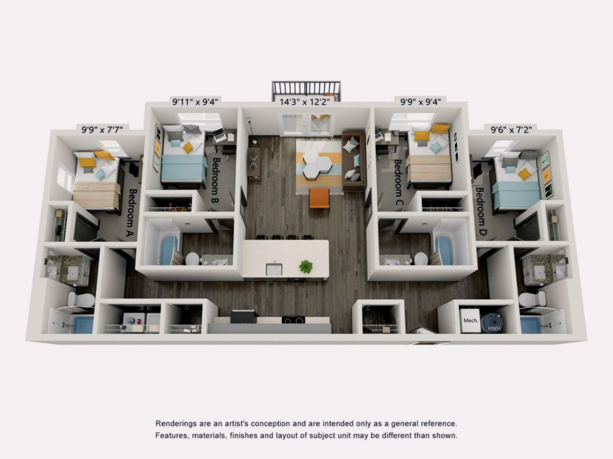 3 Rooms view 1