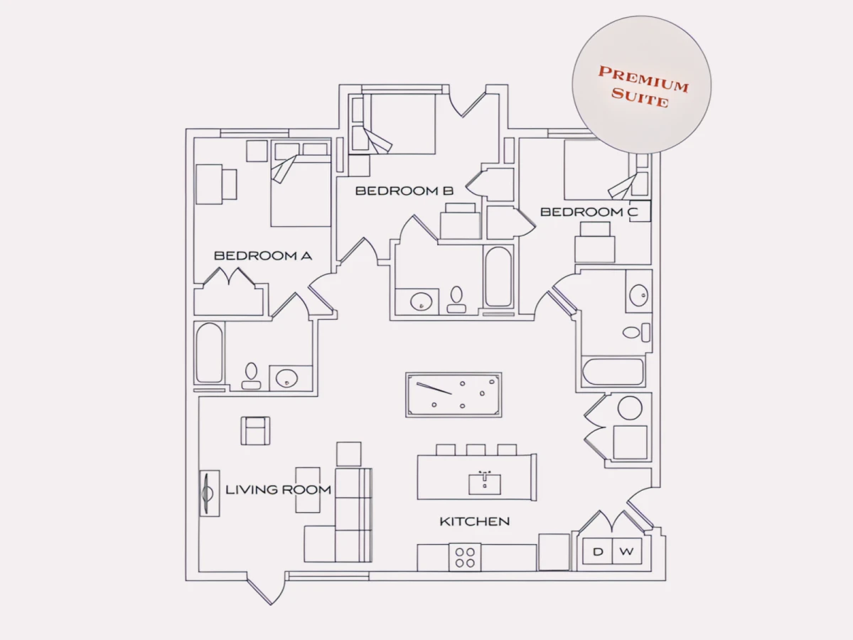 3 Rooms view 2