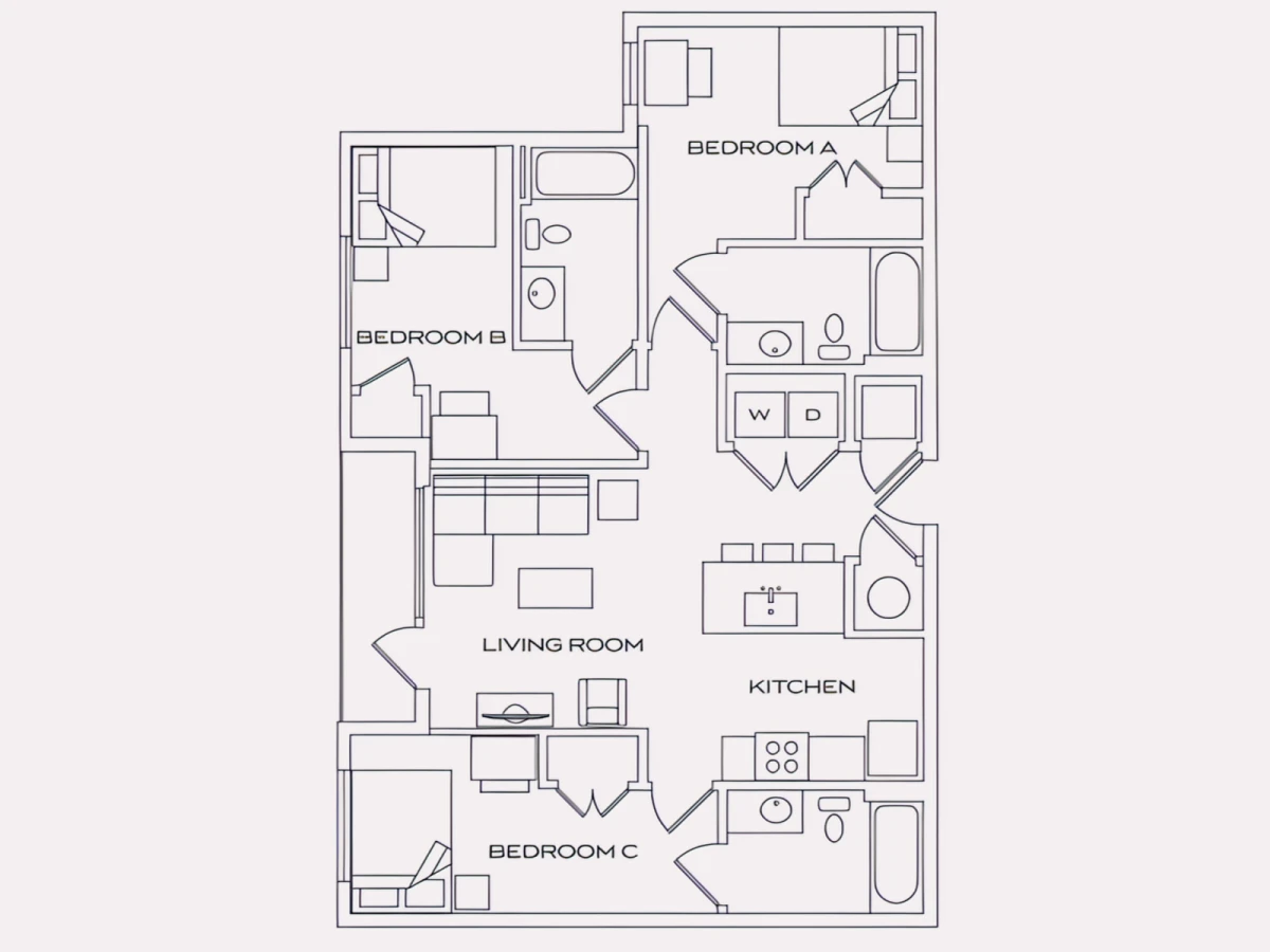 3 Rooms view 1