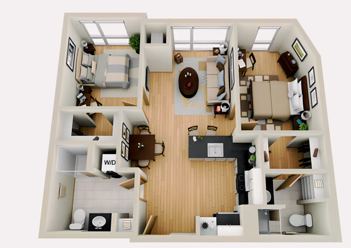 2Bed Rooms view 1