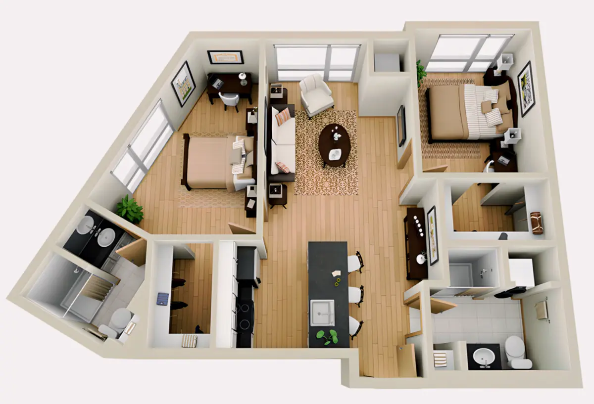 2Bed Rooms view 2