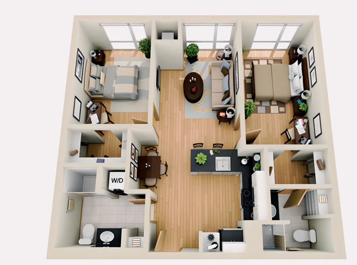 2Bed Rooms view 4