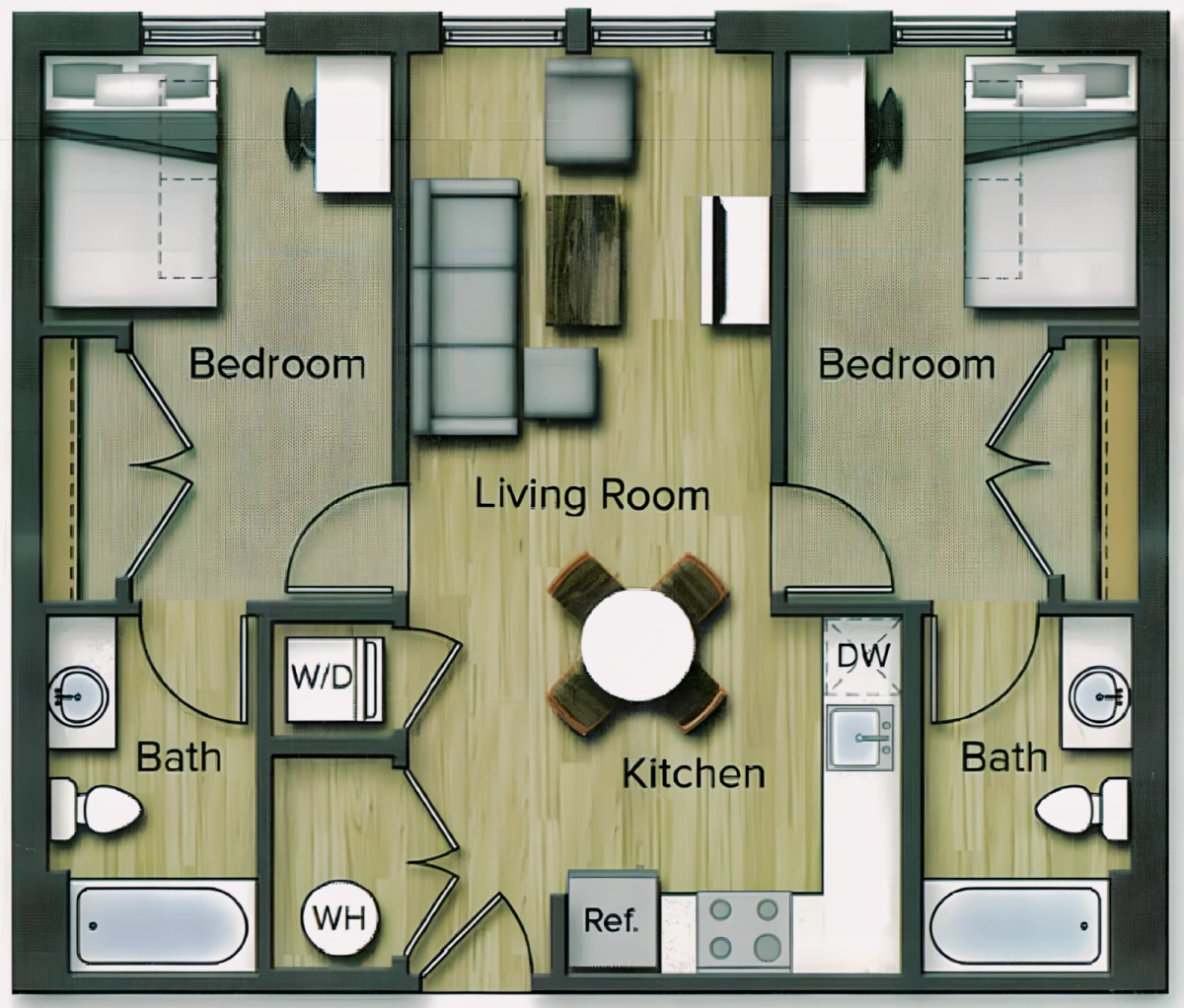 2 Rooms view 3