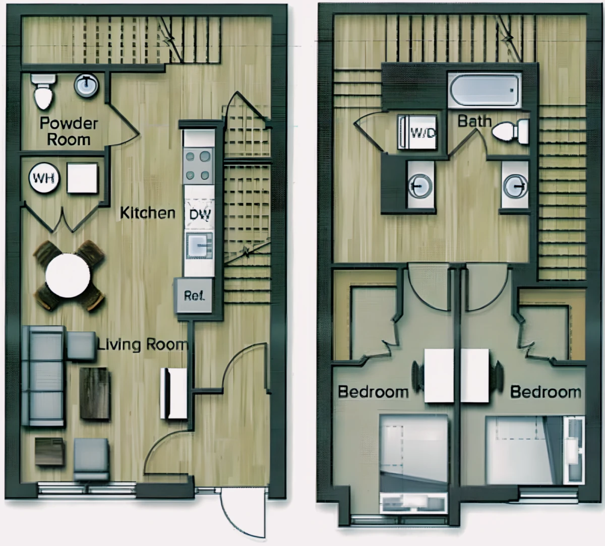 2 Rooms view 1