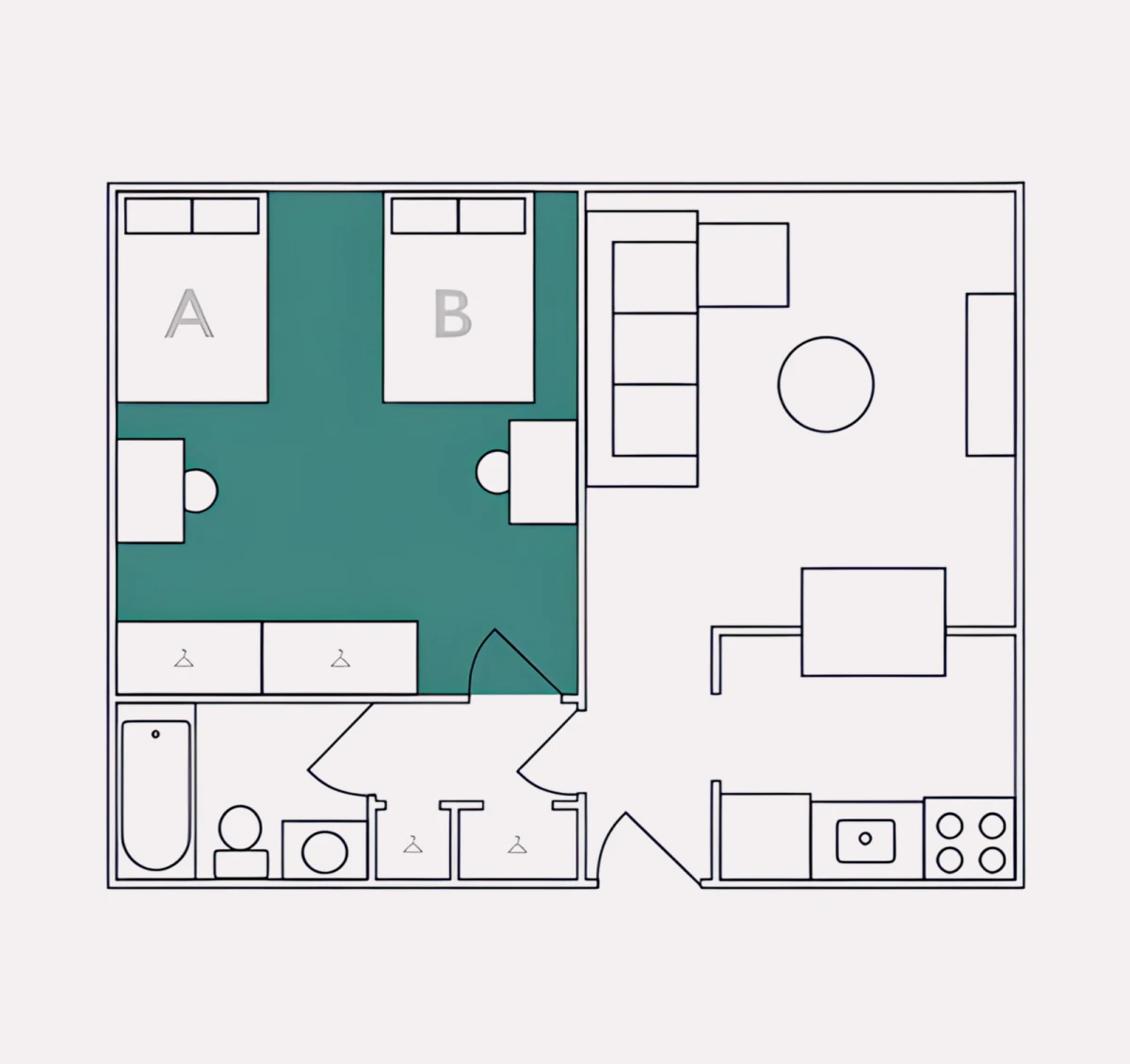 1×1 Rooms view 2