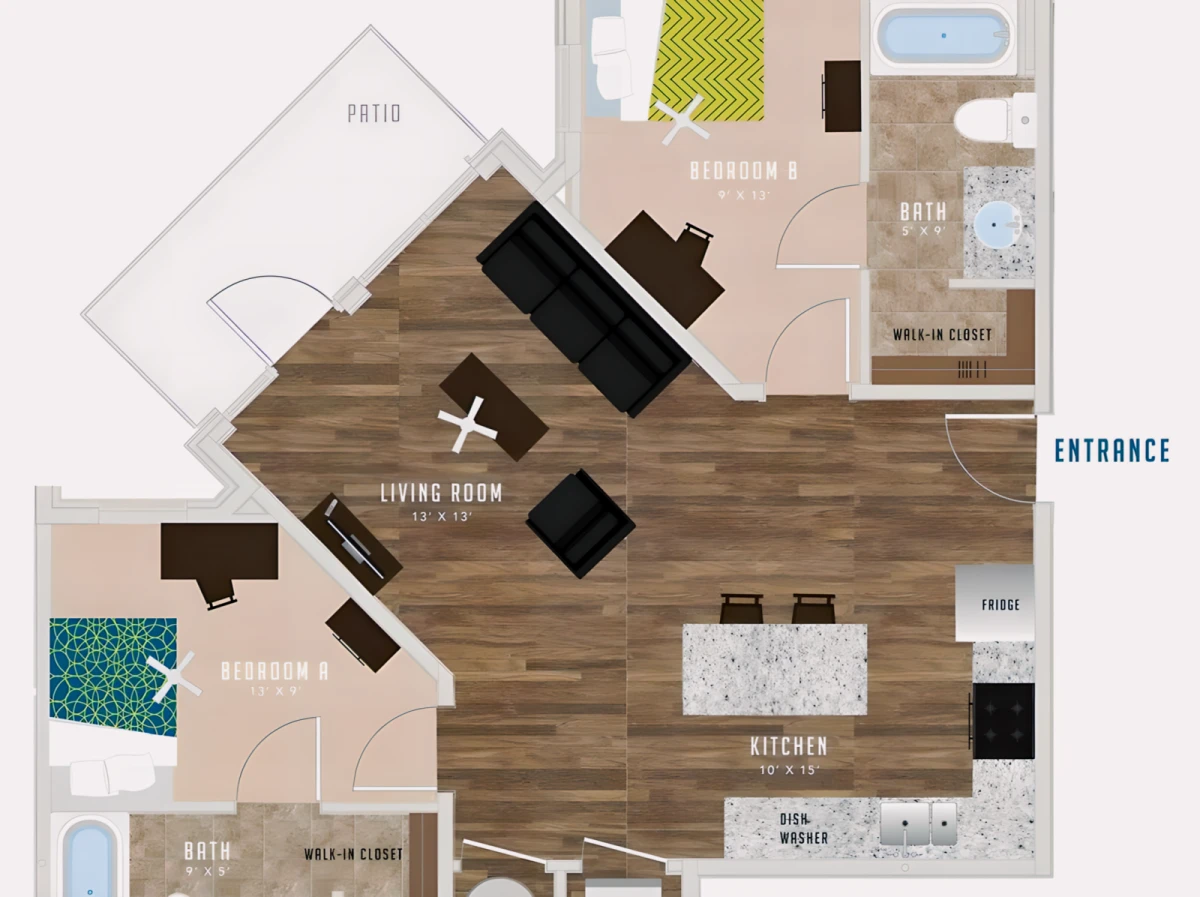 2 Rooms view 3