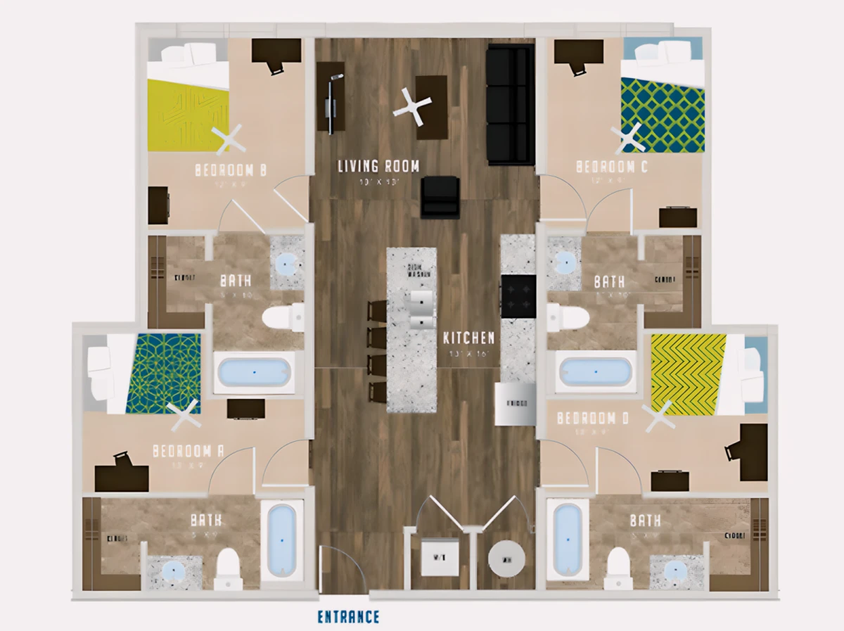 2 Rooms view 1