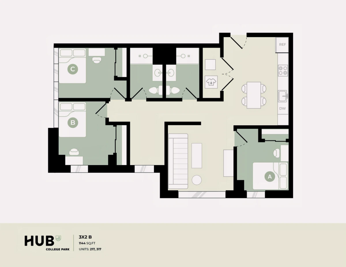 3 Rooms view 1