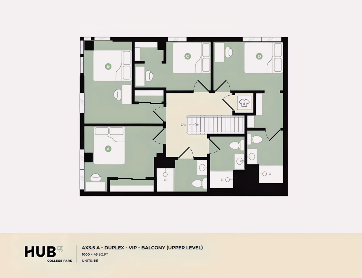 4 Bed 3.5 Bath A