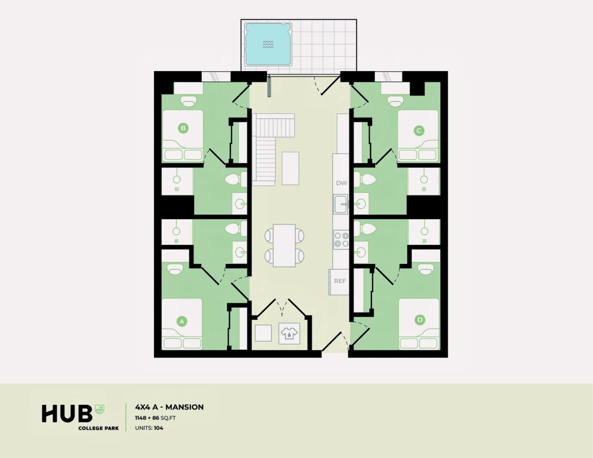 4 Bed 4 Bath A