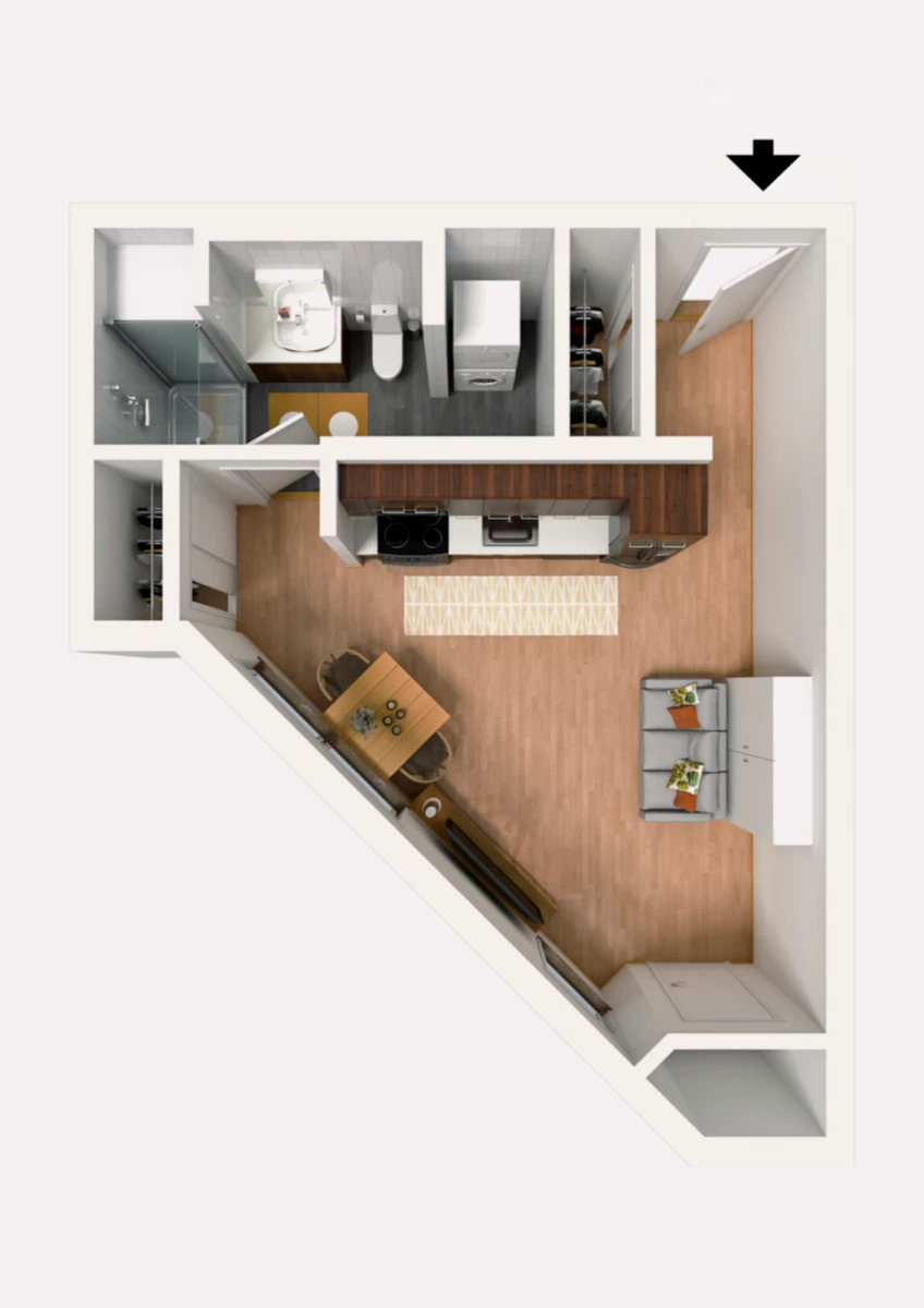 3 Rooms view 2