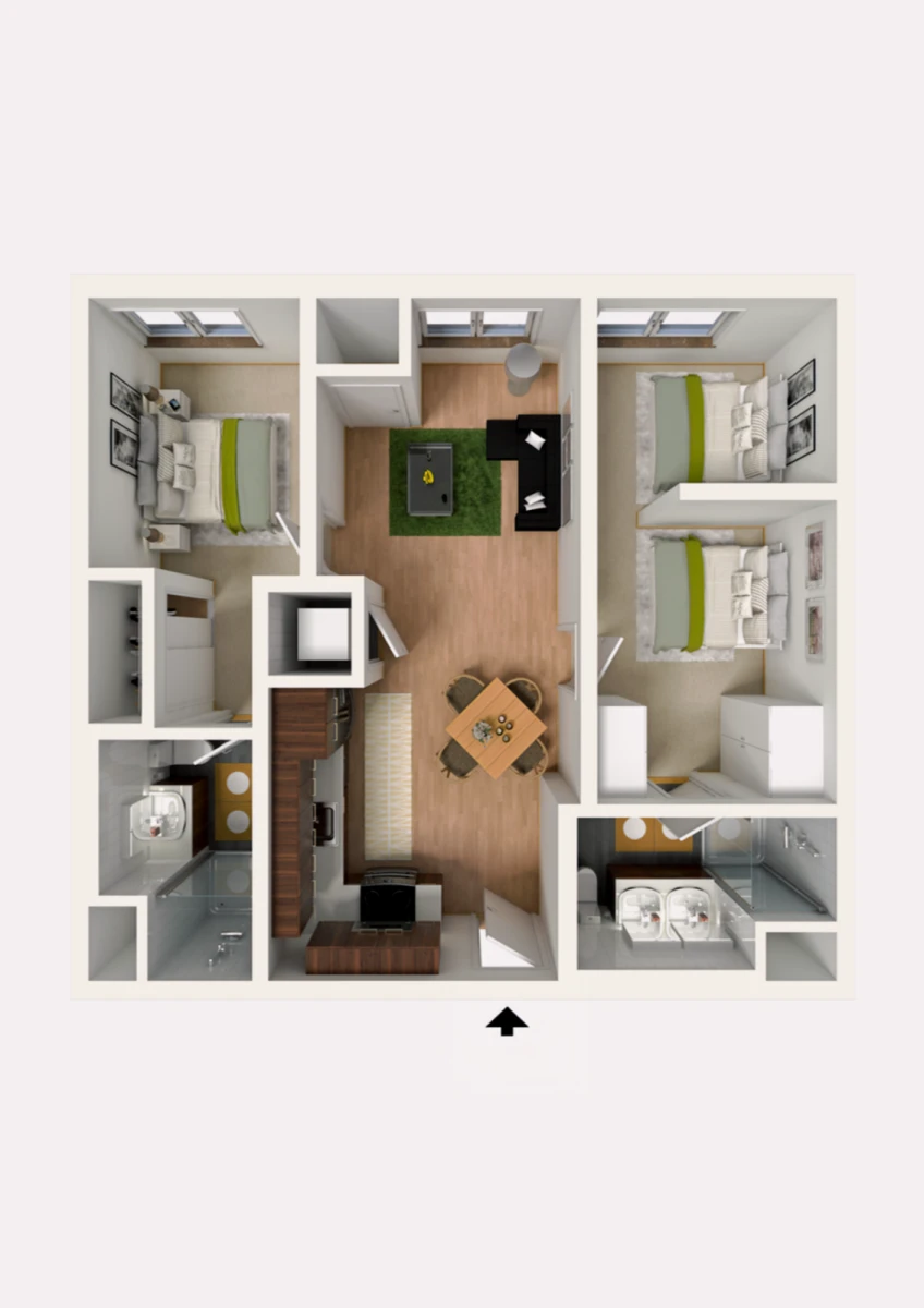 3 Rooms view 1