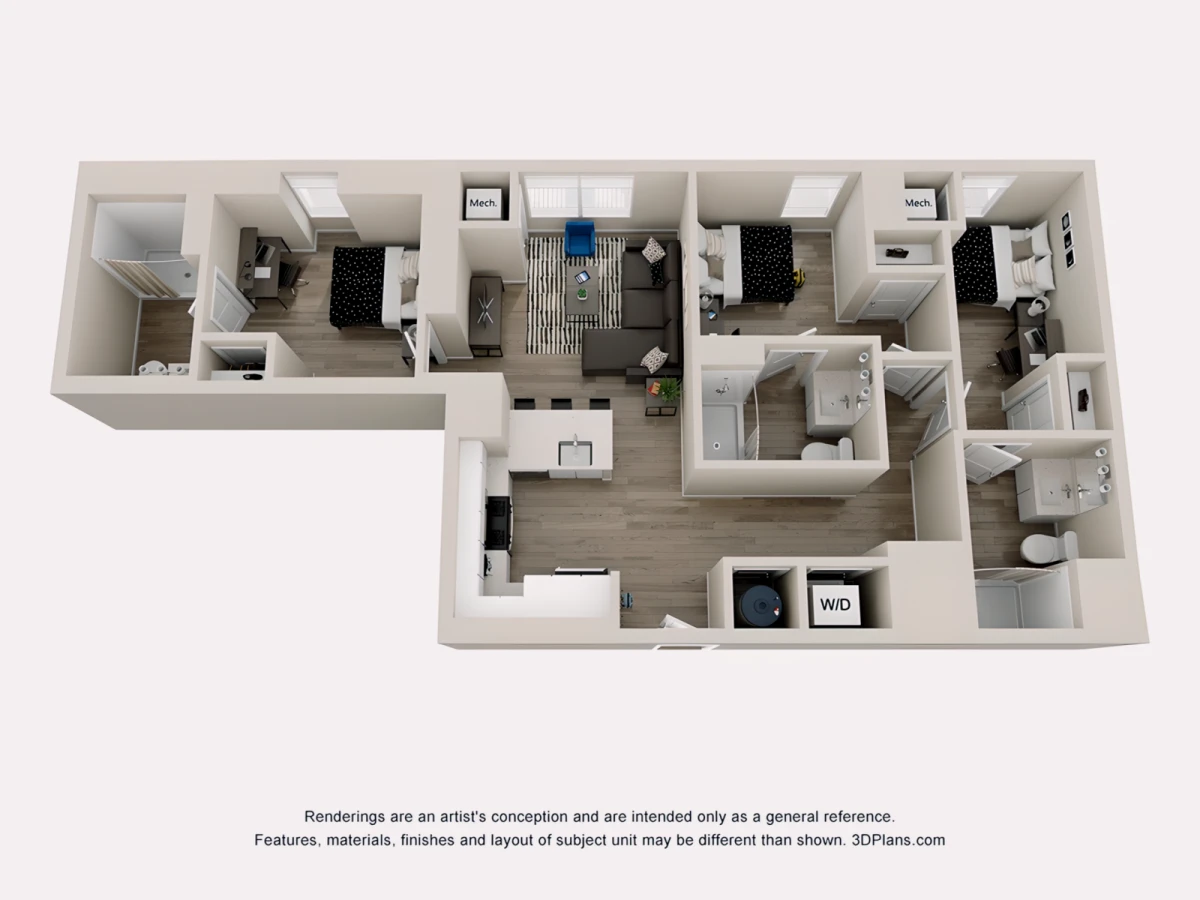 3 Rooms view 1