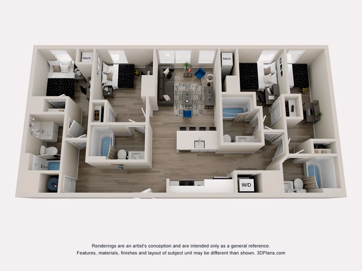 4 Rooms view 2
