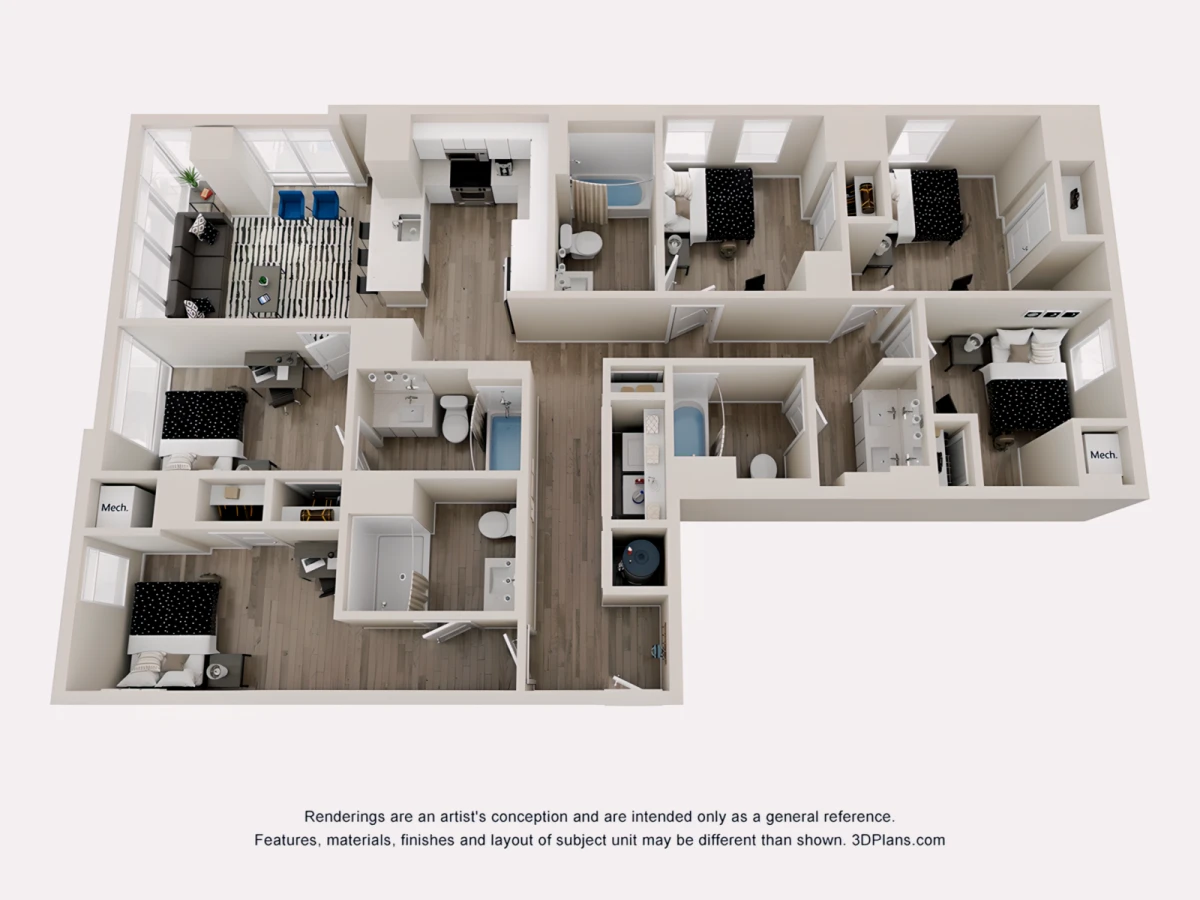 5 Rooms view 3
