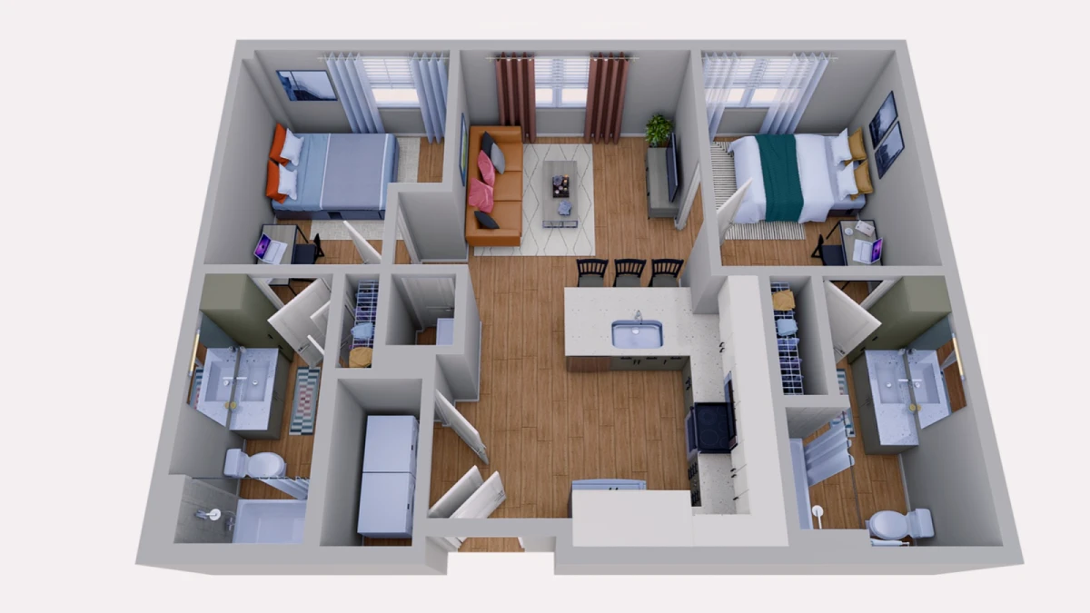 2 Rooms view 2