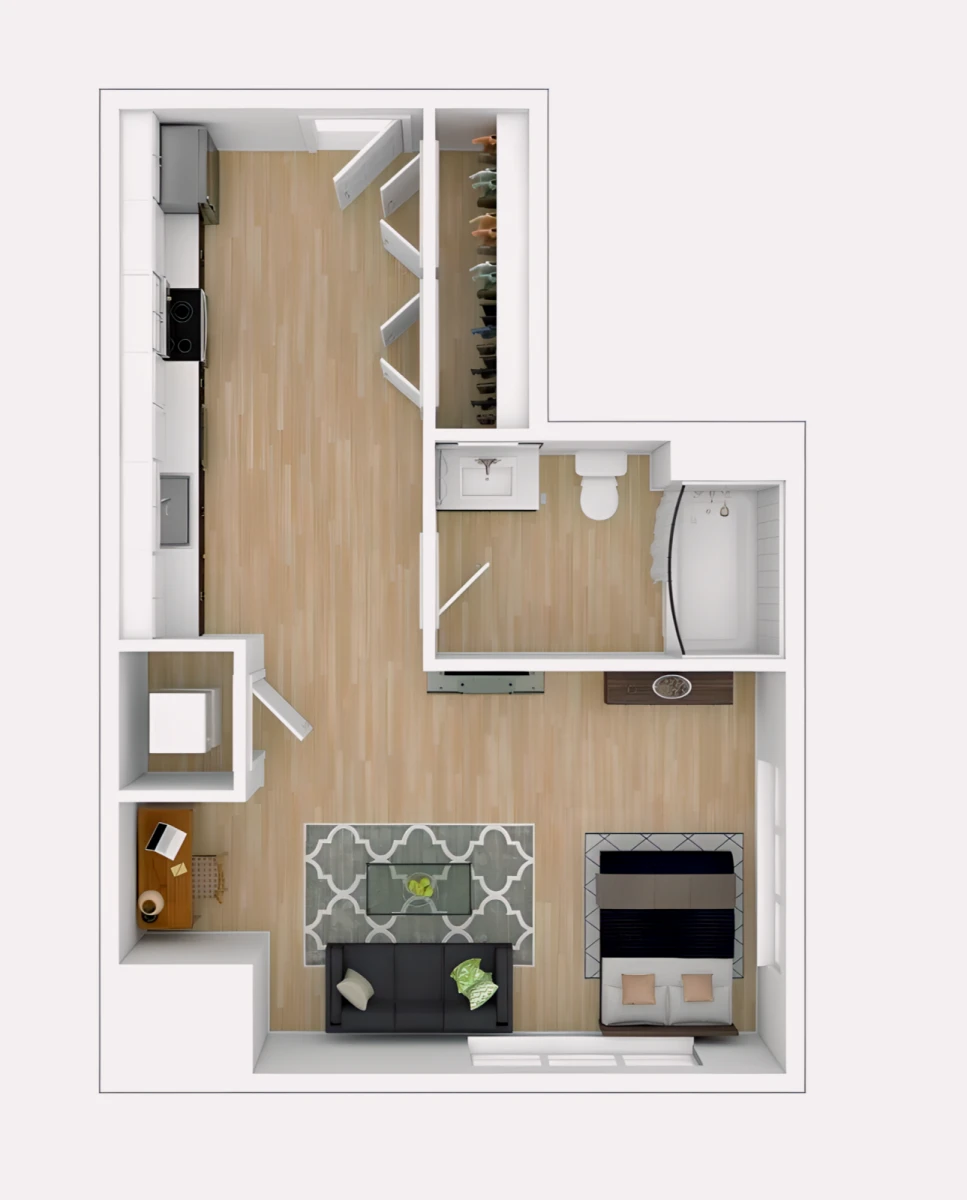 3 Rooms view 1