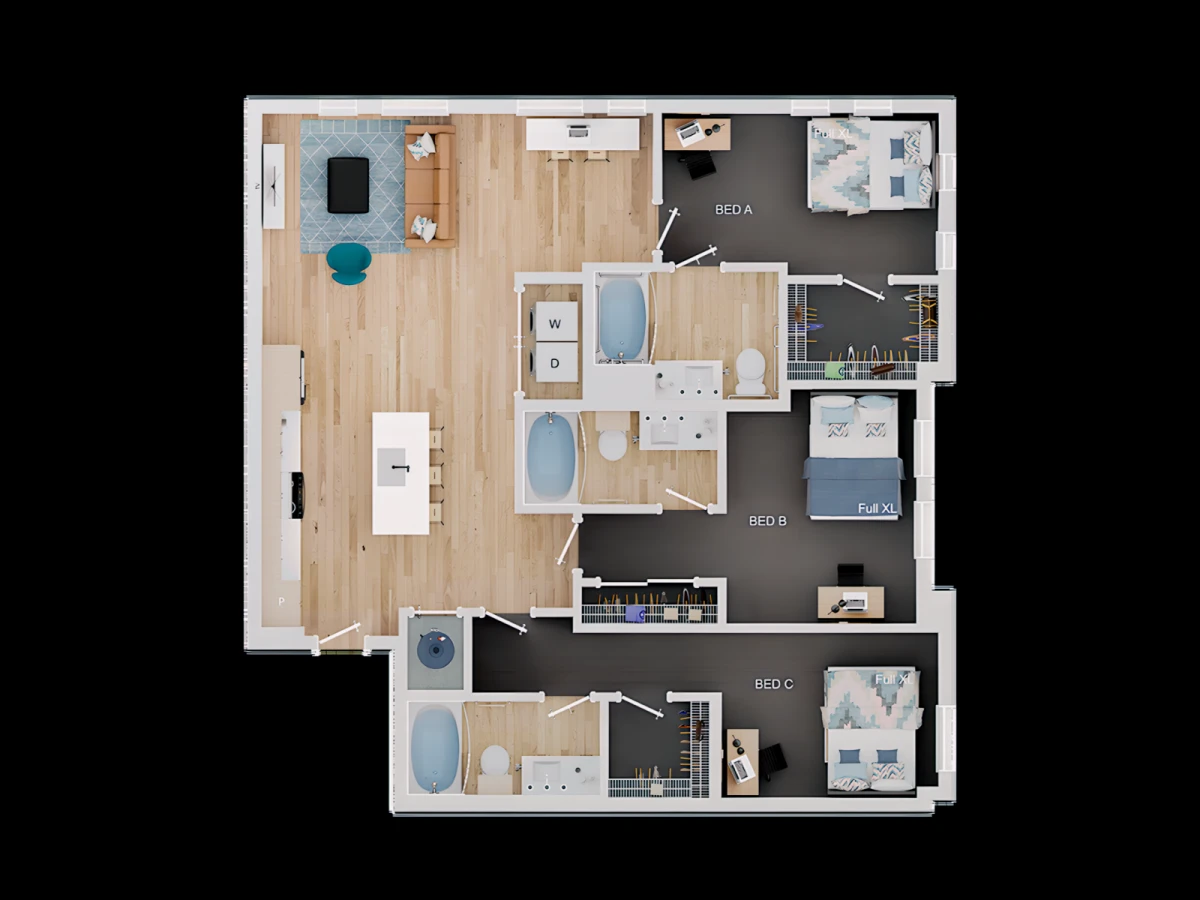 3 Rooms view 4